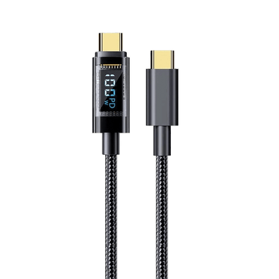 100W USB Power Delivery (USB PD) Cable with Power Meter (2 meters) - MiSTer Addons