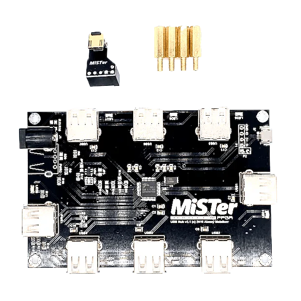 MiSTer FPGA Hub USB + interrupteur/répartiteur d'alimentation + support USB